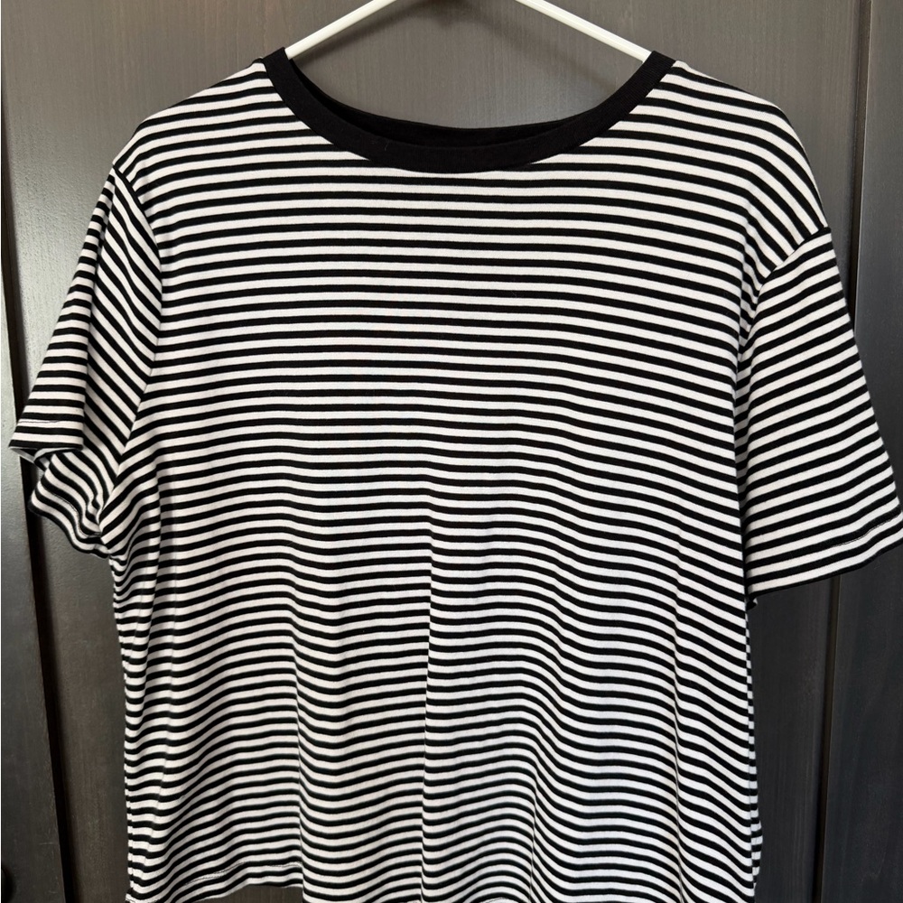 Lucy & Yak Black & White Striped Women's Tee